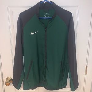 Nike Zip Up Windbreaker Jacket Black Green